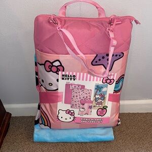 Hello Kitty Pink and Blue Picnic Blanket Set